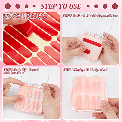 20Pcs Transparent Plastic Nail Art Tool Storage Box CON-BC0007-03B-1