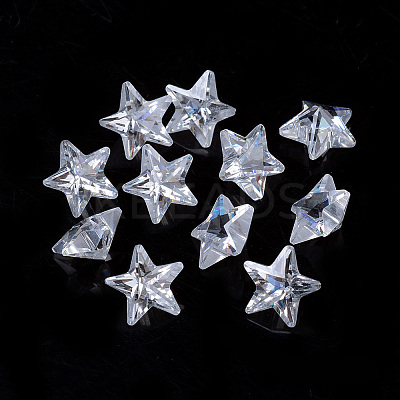 Cubic Zirconia Pointed Back Cabochons ZIRC-S059-8x8mm-001-1