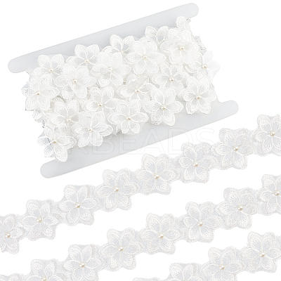 2 Yards Flower Polyester Lace Trim OCOR-CY0002-69C-1
