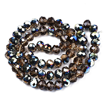 Electroplate Transparent Glass Beads Strands LS-EGLA-A034-T8mm-Q19-1