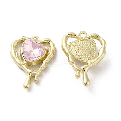 Glass Melting Heart Pendant PALLOY-K001-077G-04-1