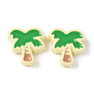 10Pcs Acrylic Enamel Beads OACR-H048-01A-01-1