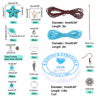 DIY Gemstone Earring & Bracelet & Necklace Making Kit DIY-PH0009-10-1