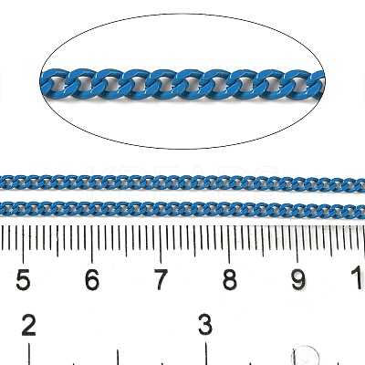 Spray Painted 304 Stainless Steel Curb Chains STAS-B067-05A-05-1