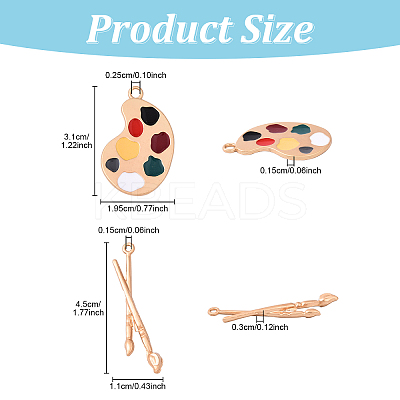 10Pcs 2 Styles Zinc Alloy Pendants FIND-YW0009-58-1