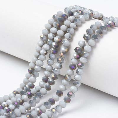 Electroplate Opaque Glass Beads Strands EGLA-A034-P4mm-F10-1