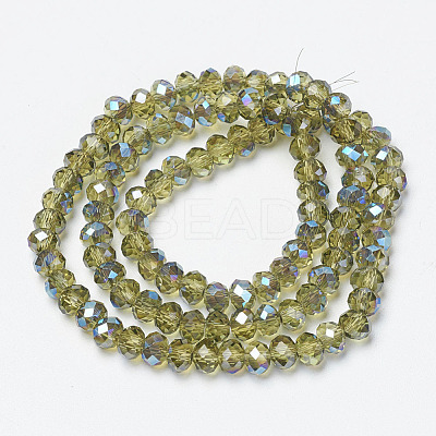 Electroplate Glass Beads Strands EGLA-A034-T4mm-I19-1