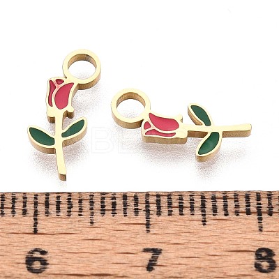 304 Stainless Steel Enamel Pendants STAS-T064-80-1