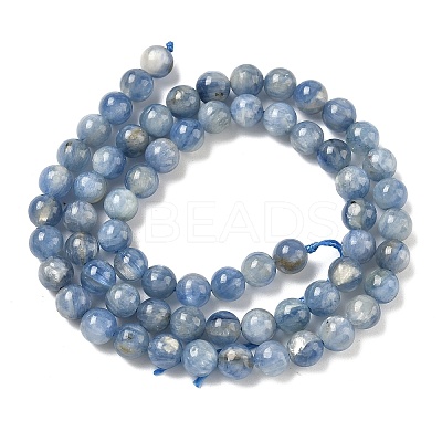 Natural Kyanite/Cyanite/Disthene Round Beads Strands G-N0150-05-6mm-1