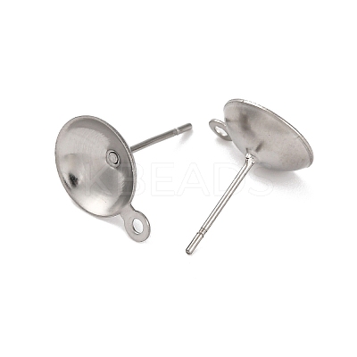 Anti-Tarnish 304 Stainless Steel Stud Earring Findings STAS-S151-01P-C-1