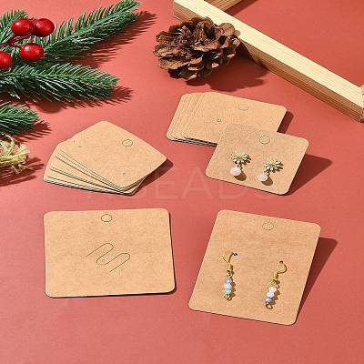 40Pcs 4 Styles Paper Jewelry Display Cards Sets CDIS-FS0001-01-1