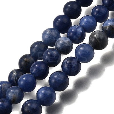 Natural Sodalite Beads Strands G-E110-8mm-3-1
