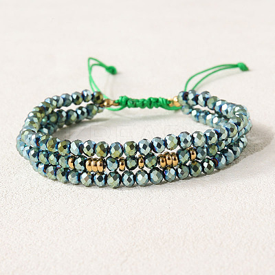Bohemian Style Glass Beaded Braided Bead Bracelets IT8808-7-1