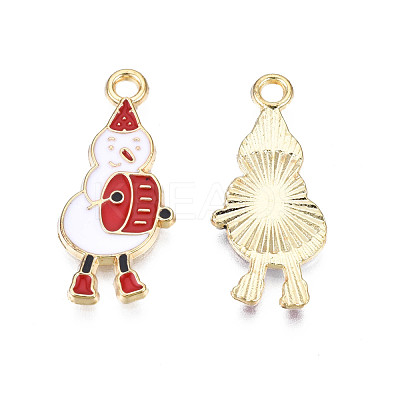Rack Plating Alloy Enamel Pendants ENAM-N055-171B-1