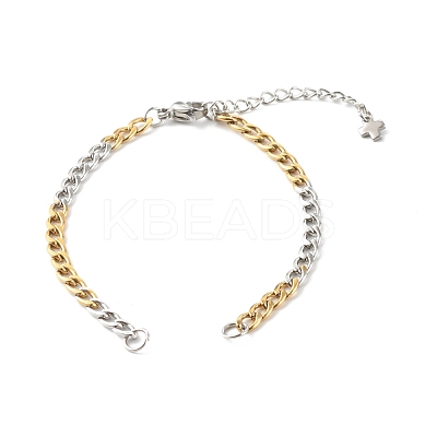 304 Stainless Steel Chain Bracelet Makings AJEW-JB00996-02-1