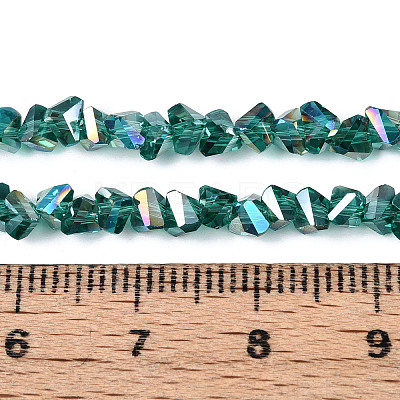 Electroplate Transparent Glass Beads Strands LS-GLAA-N021-4mm-05-1