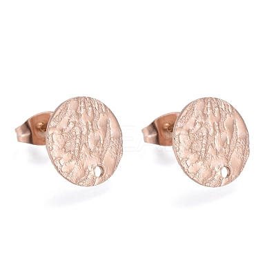 Ion Plating(IP) 304 Stainless Steel Stud Earring Findings STAS-M228-U01-03RG-1