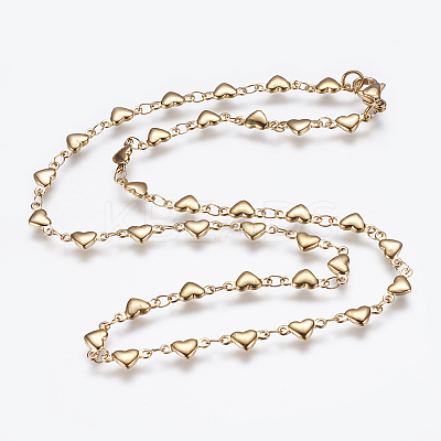 304 Stainless Steel Chain Necklaces X-STAS-P164-21G-1