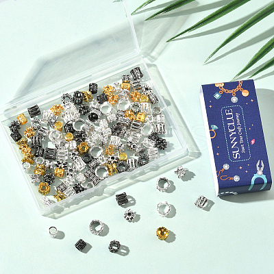 150Pcs 15 Styles Alloy European Beads FIND-SC0020-10-1