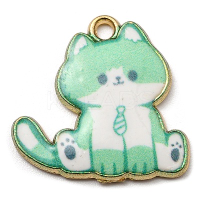 Printed Alloy Pendants ENAM-L042-04G-05-1