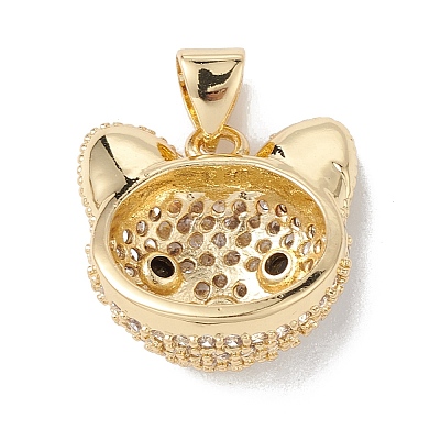 Brass Micro Pave Cubic Zirconia Pendants KK-M240-02F-1