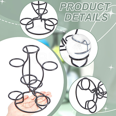 7-Slot Iron Easter Egg Display Stands ODIS-WH0058-21B-EB-1