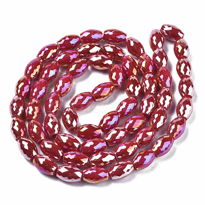 Electroplate Glass Beads Strands EGLA-S194-15A-A14-1