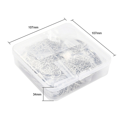 300Pcs 6 Style Keychain Clasps Set IFIN-YW0001-22-1