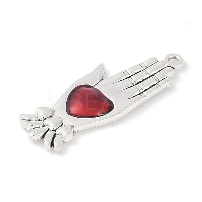 Rack Plating Alloy Enamel Pendants PALLOY-F018-25AS-02-1