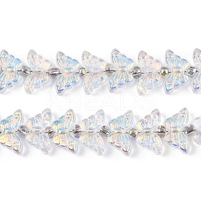Electroplate Glass Beads Strands EGLA-N012-04C-1