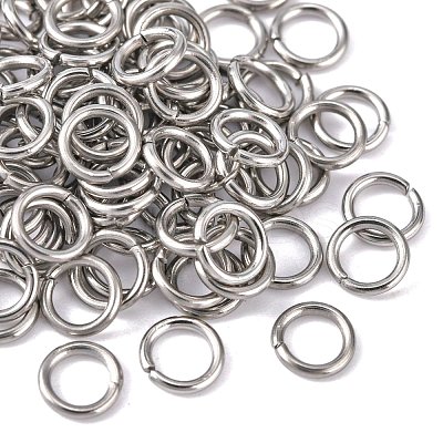 Tarnish Resistant 304 Stainless Steel Open Jump Rings STAS-Q186-02-6x1mm-1