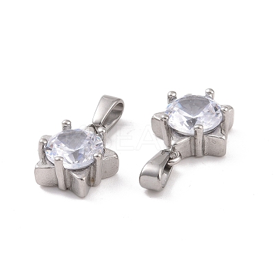 Cubic Zirconia Charms STAS-P216-11P-1