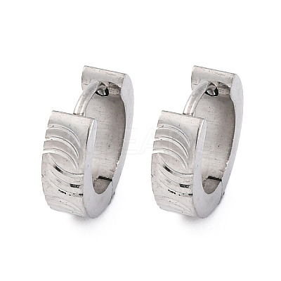 304 Stainless Steel Polishing effect Hoop Earrings EJEW-M001-14P-1