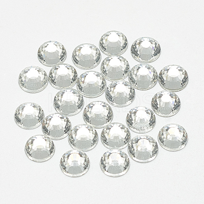 Flat Back Glass Rhinestone Cabochons RGLA-T090-SS12-01-1