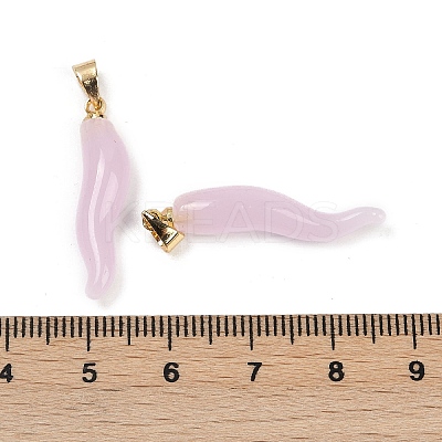 Handmade Lampwork with Brass Pendants KK-Q095-02B-M-1