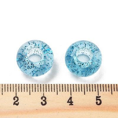 Transparent Acrylic European Beads TACR-P009-A01-02-1
