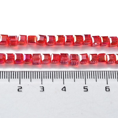 Electroplate Glass Bead Strands EGLA-J028-4x4mm-AB05-1