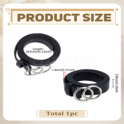 PU Imitation Leather Chain Belts AJEW-WH0270-673C-1