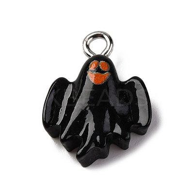 Halloween Theme Opaque Resin Pendants RESI-D075-01G-1