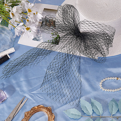 Big Eye Mesh Polyester Organza Veil DIY-WH0028-94A-1