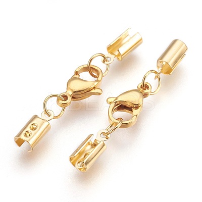 304 Stainless Steel Lobster Claw Clasps STAS-P207-07G-C-1