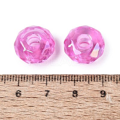 Transparent Acrylic European Beads OACR-E033-25I-1