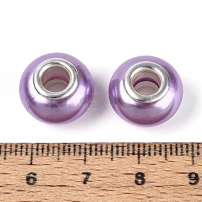 Imitation Pearl Style Resin European Beads RPDL-T003-001D-1