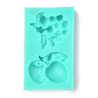 Grape and Strawberry Shape DIY Food Grade Silicone Molds DIY-J007-01C-1