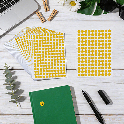 240Pcs Flat Round PVC Handwritten Blank Stickers DIY-WH50053-11B-1