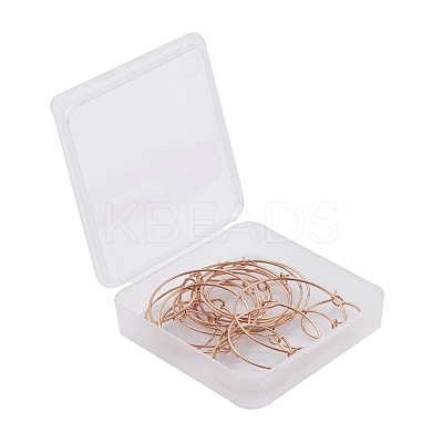 24Pcs 4 Size 316L Surgical Stainless Steel Hoop Earring Findings STAS-ZZ0001-03RG-1