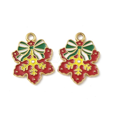 304 Stainless Steel Enamel Pendants STAS-L300-012G-33-1