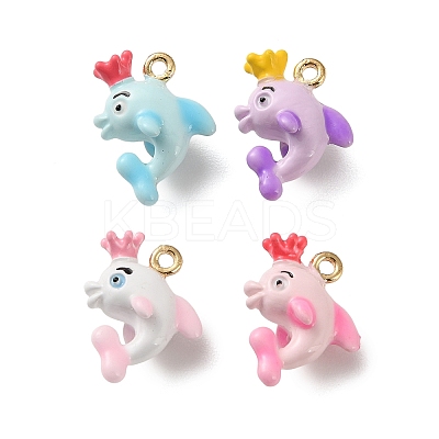 Alloy Enamel Pendants FIND-Z117-09G-1