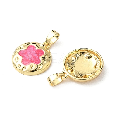 Brass Enamel Pendants KK-I371-30G-02-1