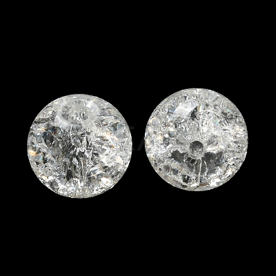 Transparent Spray Painting Crackle Glass Beads GLAA-L046-01A-1